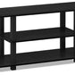 Turn-N-Tube No Tools 3D 3-Tier Entertainment TV Stand up to 50 Inch TV, Square Tubes, Americano/Black