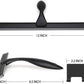All-Purpose Shower Squeegee for Shower Doors, Bathroom, Window and Car Glass - Black, Stainless Steel, 12 Inches