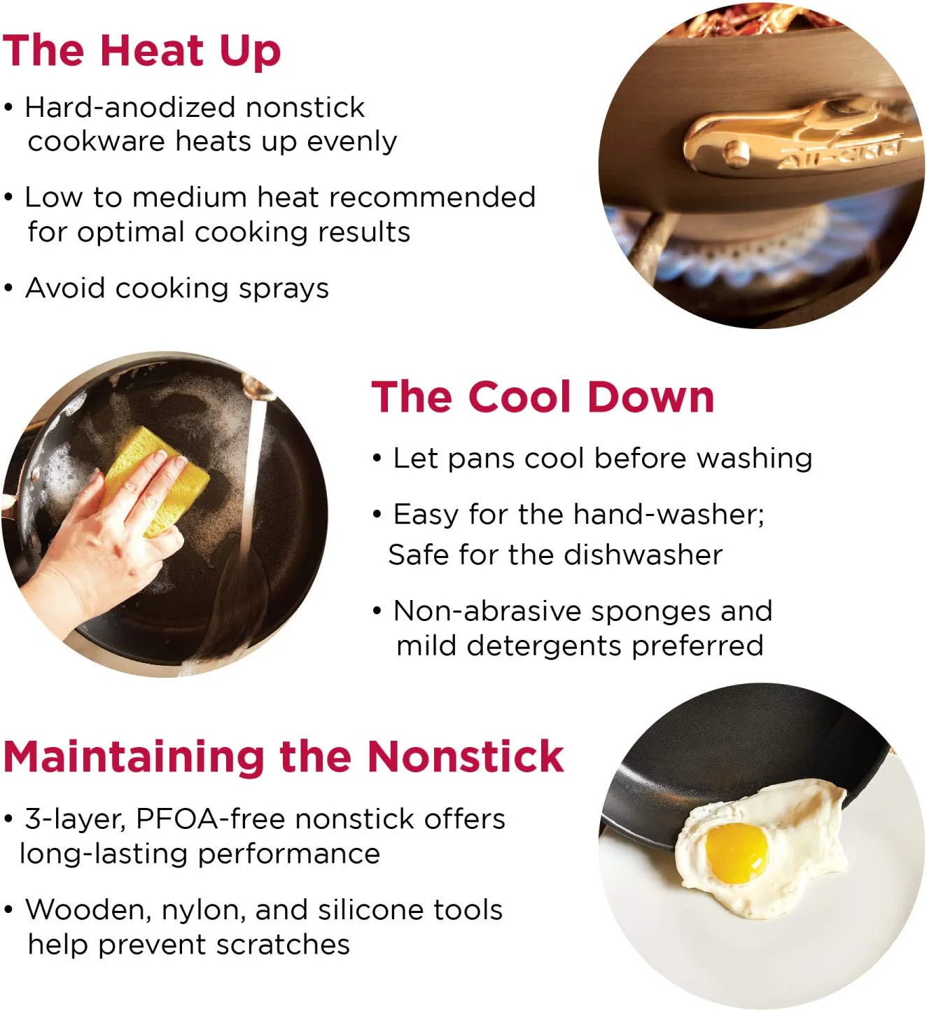 Essentials Nonstick Hard Anodized 8.5 and 10.5-Inch Fry Pans, 2 Piece, Grey