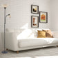 Adjustable Black Floor Lamp with Reading Light by LIGHTACCENTS - Susan Modern Standing Lamp for Living Room/Office Lamp 72" Tall - 150-Watt with Side Reading Light Corner Lamp (Black)