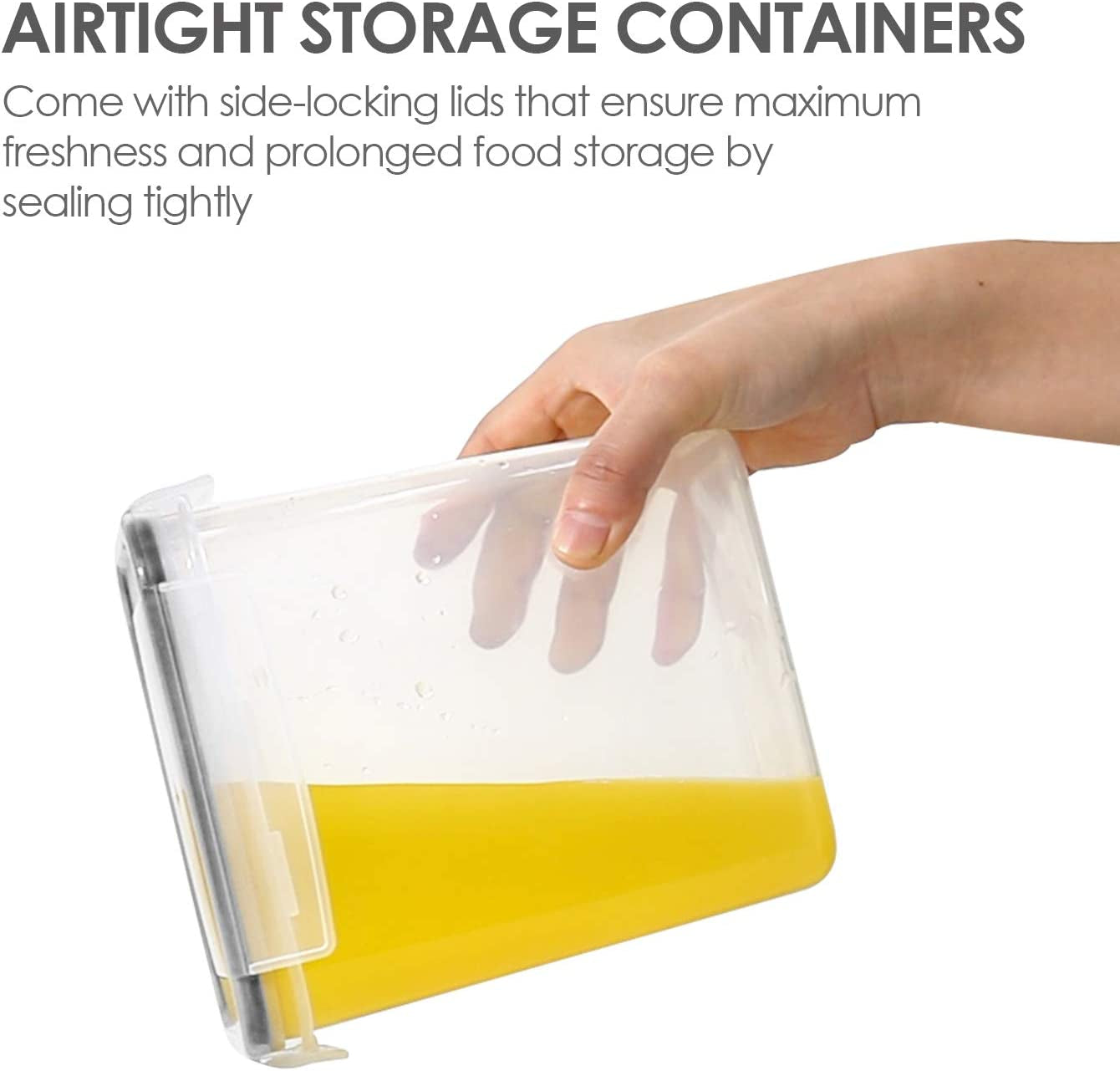 Airtight Food Storage Containers with Lids,  24 Pcs Plastic Kitchen and Pantry Organization Canisters for Cereal, Dry Food, Flour and Sugar, BPA Free, Includes 24 Labels