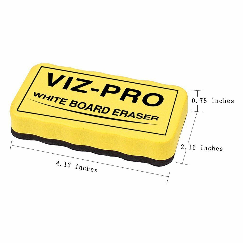 3 Pcs VIZ-PRO Magnetic Eraser for Whiteboard Dry Erase Board Marker Erasers