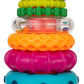 Sassy Stacks of Circles Stacking Ring STEM Learning Toy, Age 6+ Months, Multi, 9 Piece Set
