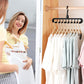 Closet Organizers and Storage,6 Pack Sturdy Closet Organizer Hangers,College Dorm Room Essentials,Closet Storage,Closet Organization,Magic Space Saving Hanger with 9-Holes for Wardrobe Heavy Clothes