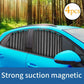 Ovege Car Window Shade -Car Side Window Sun Shade Car Curtain Pleated Silky UV Protection Privacy Baby Suction Magnetic (Black-Opaque, Front&Back 4Pcs)