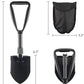 Mini Folding Shovel High Carbon Steel, Portable Lightweight Outdoor Tactical Survival Foldable Snow Shovel, Entrenching Tool, Camping, Hiking, Digging, Backpacking, Car Emergency