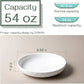 Large Pasta Bowls, Thanksgiving Dishes Christmas Plates, 54 Oz Serving Bowls White Salad Bowls, Ceramic Dinner Bowl and Plate, Pasta Soup Plate, Italian Pasta Bowls Set of 4, House-Warming Gift