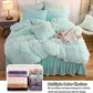 2 Pack Faux Fur Pillow Shams,Shaggy Plush Home Decorative Luxury Series Super Soft Furry Pillow Case with Zipper Closure for Home Sofa Couch Decoration,Standard Queen(Mint,20"X26")