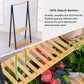 Bamboo 2-Tier Hanging Plant Stand Planter Shelves Flower Pot Organizer Rack Multiple Flower Pot Display Holder Shelf Indoor Outdoor Heavy Duty Planter Shelving Unit