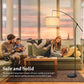 Modern Floor Lamp for Living Room Contemporary Arc Lamp behind the Couch Tall Standing Reading Lamp with Hanging Shade & Foot Switch Adjustable Arm for Bedroom Office Industrial Style Lighting Black