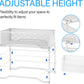 Stackable 2-Tier under Sink Cabinet Organizer with Sliding Storage Drawer, White