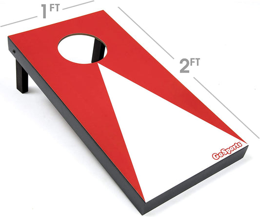 Gosports Portable Size Cornhole Game Set with 6 Bean Bags - Great for Indoor & Outdoor Play (Choose between Classic or Wood Designs)