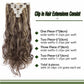 Benehair Clip In Hair Extensions Full Head Long Thick 8 Pieces Hair 18 Clips Curly Wavy Straight Hairpieces 100% Real Natural as Human Best Hair Set 24'' Curly Dark Brown & Ash Blonde