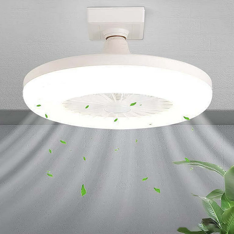 RKSTN Modern Ceiling Fan With Light Low Profile Ceiling Fan LED Dimmable With Light Kit Lamp E27 Lamp Holder For Bedroom Bathroom Indoor Ceiling Fan