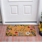 AZ105991729 Floral Hello Doormat, 17" X 29", Multicolor