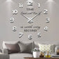 Frameless DIY Wall Clock 3D Mirror Wall Clock Large Mute Wall Stickers for Living Room Bedroom Home Decorations