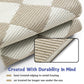 Reversible Rugs Plastic Patio Area Rugs, Lightweight outside Mats for Patio, Straw, RV Camping, Beach and Picnic (5X8Ft Taupe)