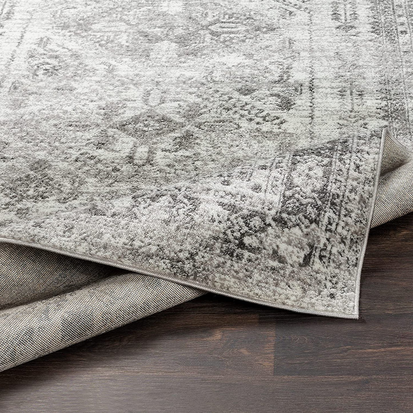 Desta Vintage Oriental Area Rug, 5'3" X 7'3", Charcoal
