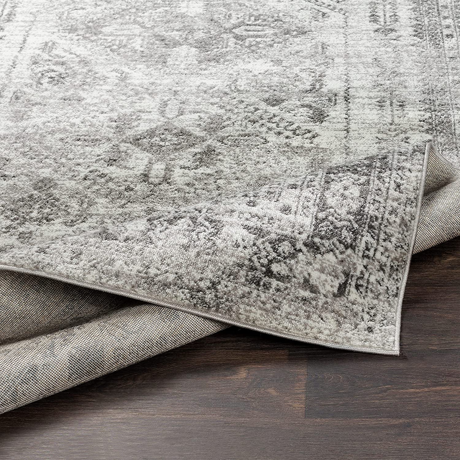 Desta Vintage Oriental Area Rug, 5'3" X 7'3", Charcoal