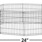 New World Pet Products B550-24 Foldable Exercise Pet Playpen, Black, Small/24 Inch X 24 Inch