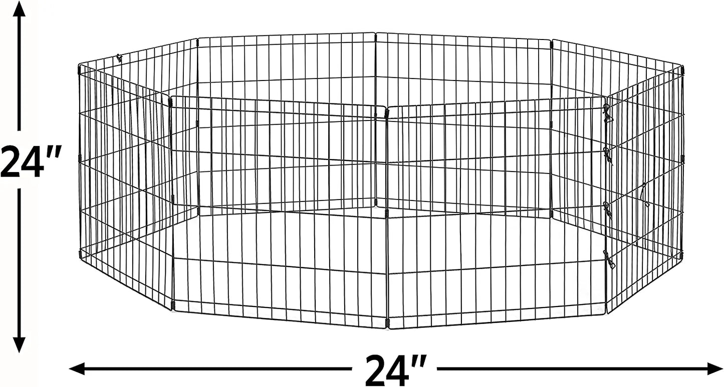 New World Pet Products B550-24 Foldable Exercise Pet Playpen, Black, Small/24 Inch X 24 Inch