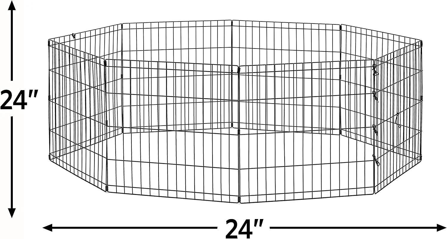 New World Pet Products B550-24 Foldable Exercise Pet Playpen, Black, Small/24 Inch X 24 Inch