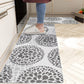 Kitchen Rugs Set anti Fatigue Kitchen Floor Mat Easy to Clean 2Piece Non Slip Comfort PVC Leather Heavy Duty Standing Mats Indoor Outdoor (Grey Drop)