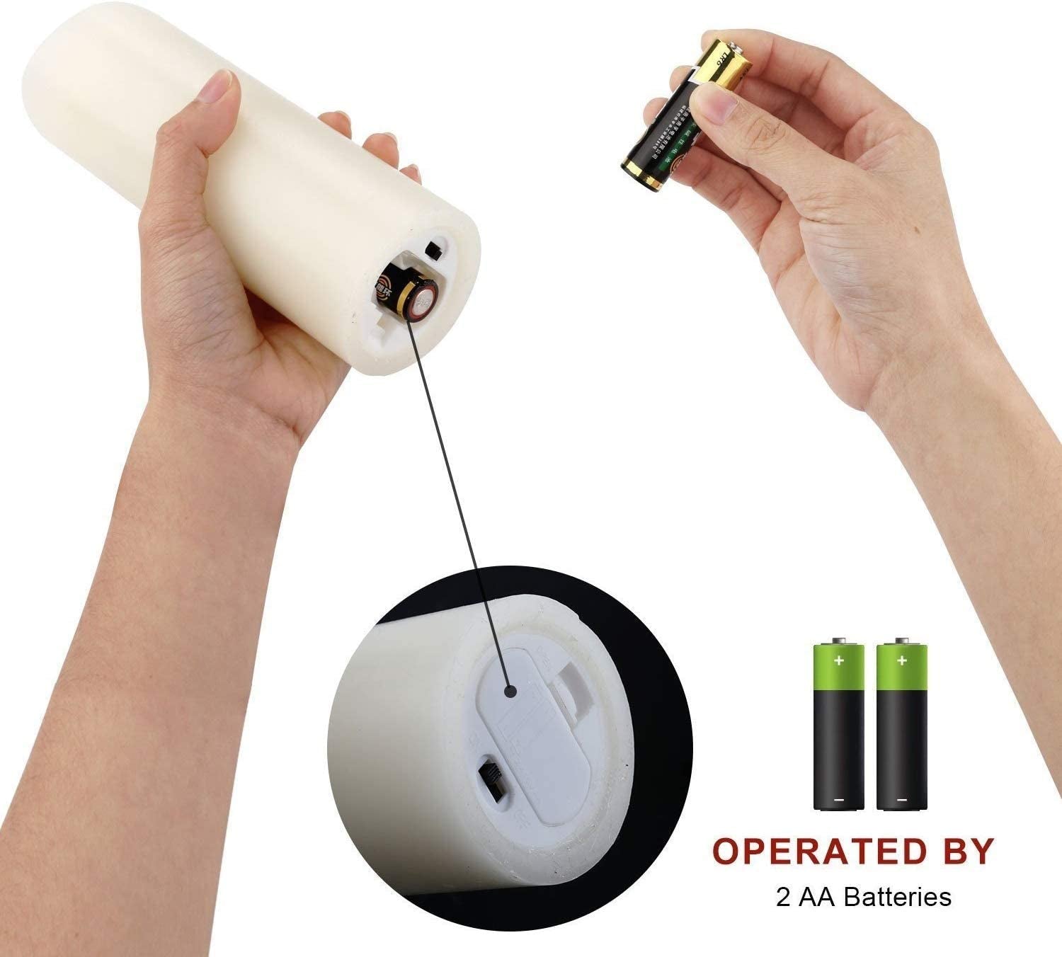 Battery Operated Flameless Candle Set of 9 Real Wax Pillar Decorative Led Fake Candles with Remote Control and Timer