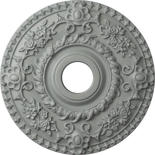 CM18RO Rose Ceiling Medallion, 18"OD X 3 1/2"ID X 1 1/2"P, Factory Primed