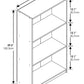Basic 3-Tier Bookcase Storage Shelves, French Oak Grey