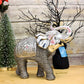 Feng Shui 5.5"(L) Silver Elephant Wealth Lucky Figurine Home Decor Housewarming Gift Idea (G16653) ~ We Pay Your Sales Tax