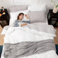 White Duvet Covers Queen Size - Soft Brushed Microfiber 3 Pieces with Zipper Closure, 1 Duvet Cover 90X90 Inches and 2 Pillow Shams