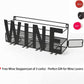 SODUKU Wall Mounted Metal Wine Rack 4 Long Stem Glass Holder & Wine Cork Storage Wine