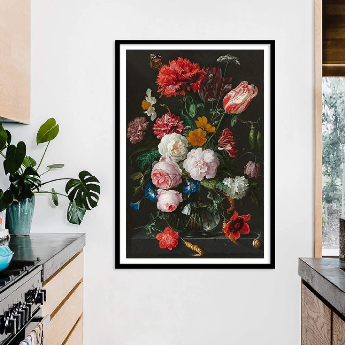 Flowers Canvas Prints Peony Ranunculus Poppies Carnation Nature Floral Wall Art Posters Decor for Home Office(16X20 Inches, Unframed)