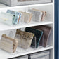 Mdesign Plastic Divided Purse Organizer for Closets, Bedrooms, Dressers - Closet Shelf Storage Solution for Purses, Clutches, Wallets, Accessories - 5 Compartment Sections - Lumiere Collection - Clear