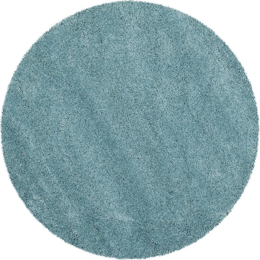 Milan Shag Collection 3' X 5' Aqua Blue SG180 Solid Non-Shedding Living Room Bedroom Dining Room Entryway Plush 2-Inch Thick Area Rug
