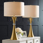 Console Table Lamps Set of 2, End Table Nightstand Bedside Light for Living Room Bedroom, 26" Side Table Lamp, Glam Crystal Ball Brass Metal Base