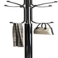 Kertnic Metal Coat Rack Stand with Natural Marble Base, Free Standing Hall Tree with 12 Hooks for Hanging Scarf, Bag, Jacket, Home Entry-Way Hat Hanger Organizer (Black)