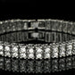 Mens Womens 2 Row Cz Tennis Bracelet 14K Gold Plated 8 Inch