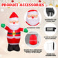 5 FT Christmas Inflatables Santa Claus Outdoor Christmas Decorations Clearance Blow up Yard Decor with LED Lights for Xmas Holiday Party Indoor Garden Lawn Décor