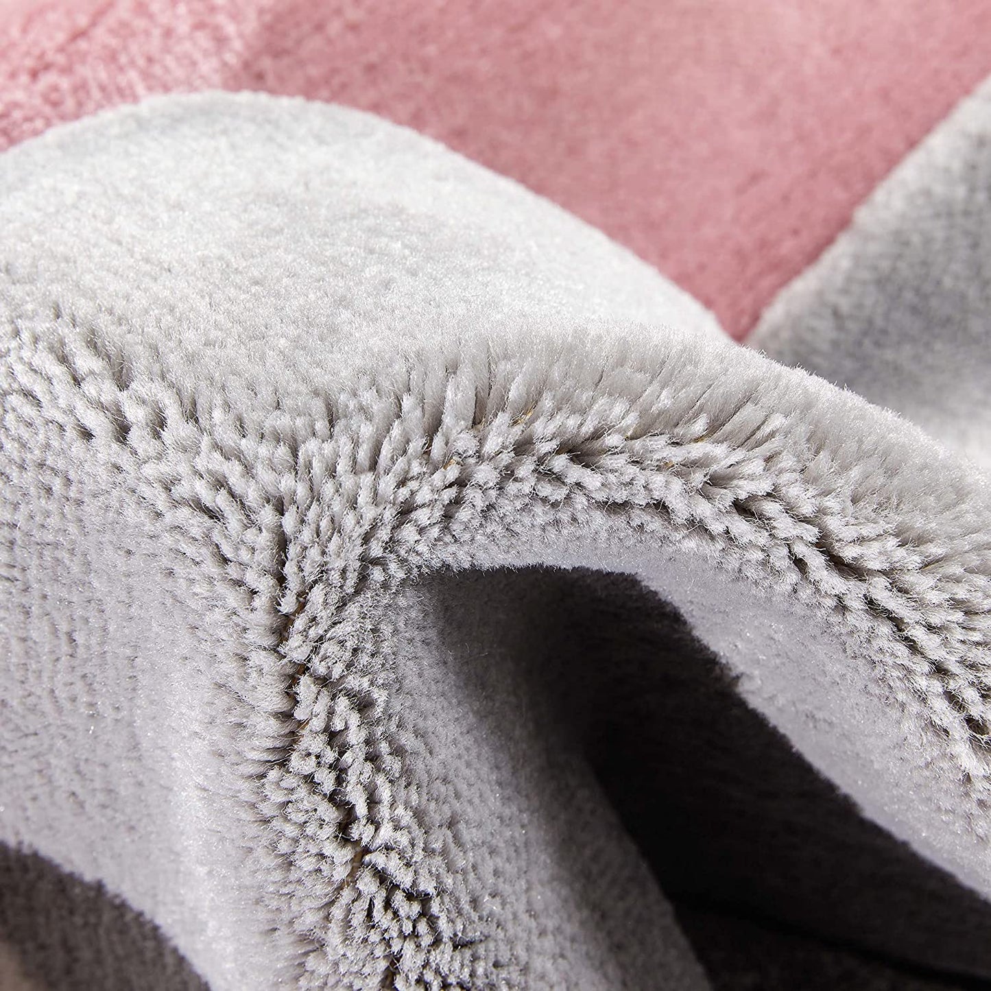 Good Vibes Nora Blush Pink Modern Geometric Stripes and Boxes 5'3" X 7'3" 3D Texture Area Rug, 5 Ft 3 in X 7 Ft 3
