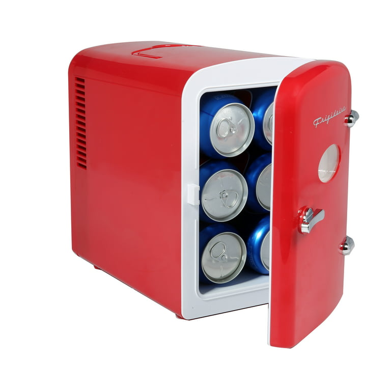 Frigidaire Portable Retro Extra Large 9-Can Capacity Mini Refrigerator, EFMIS175, Red