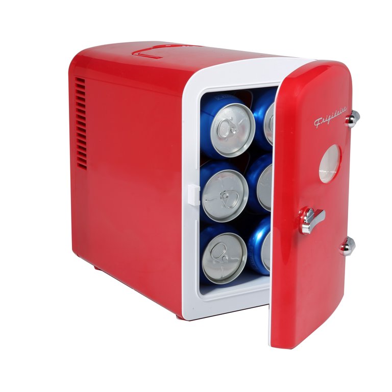 Frigidaire Portable Retro Extra Large 9-Can Capacity Mini Refrigerator, EFMIS175, Red