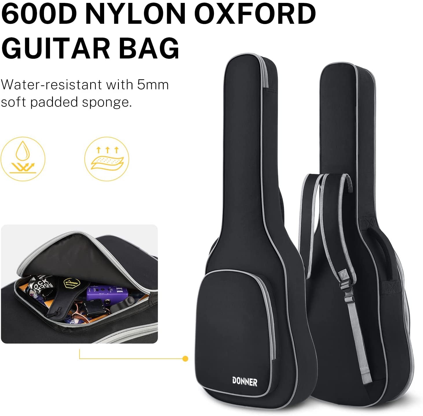 LEFT HANDED Electric Guitar 39 Inch TELE Electric Guitar DTC-100 Solid Body TC Style Electric Guitar Kit with Bag, Strap, Cable for Beginner