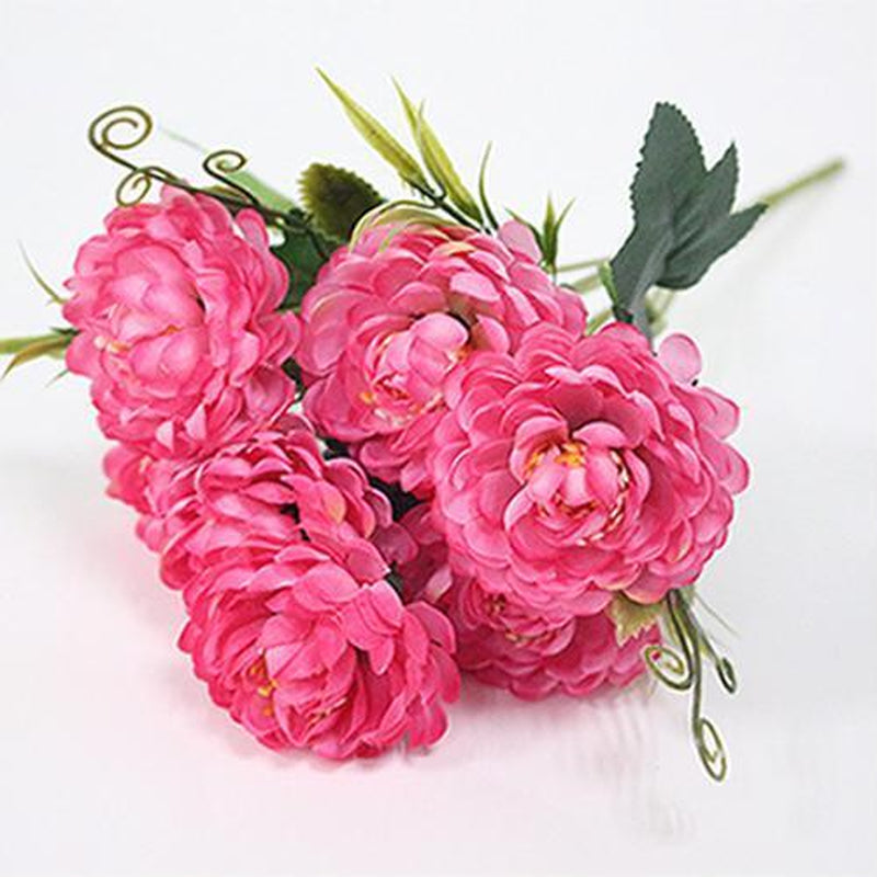 Chrysanthemum Flowers Artificial Bouquet Home Wedding Office Party Decor 7 Heads