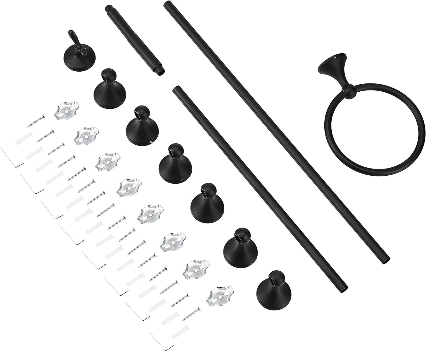 5-Piece Bathroom Set - Standard, Black