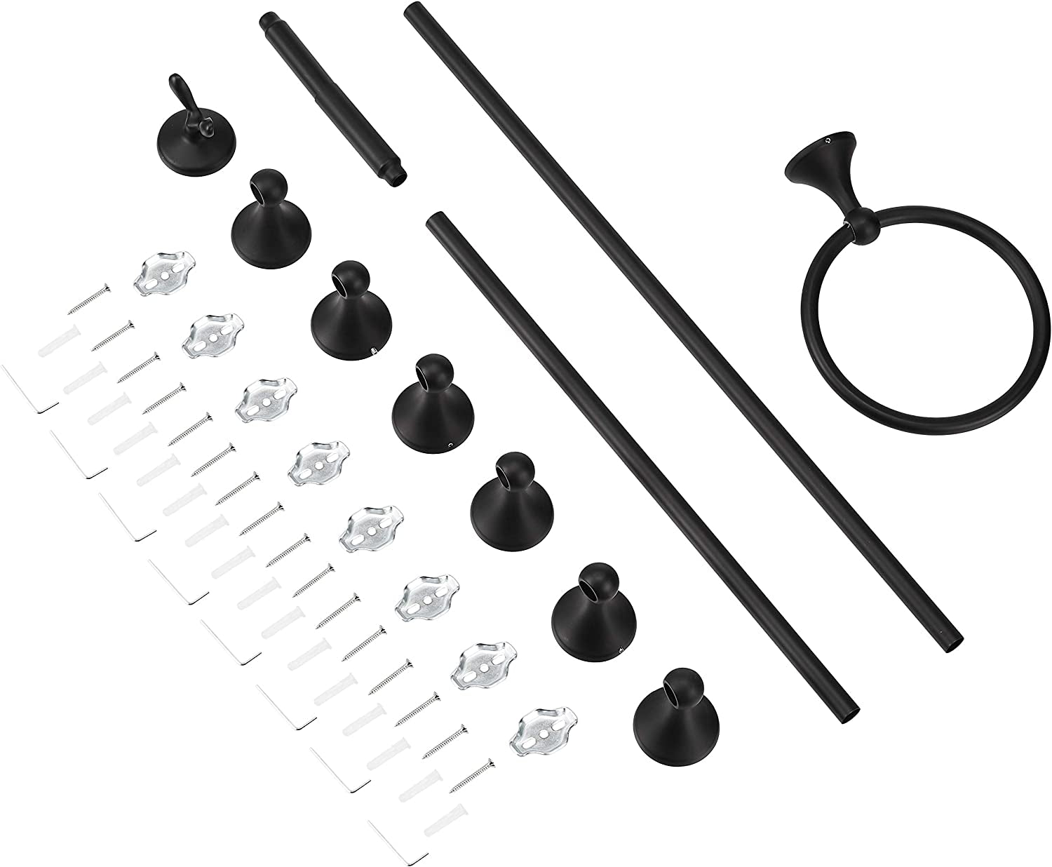 5-Piece Bathroom Set - Standard, Black