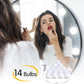 Hollywood Led Vanity Lights Strip Kit, with 14 Dimmable Light Bulbs for Full Body Length Mirror and Bathroom Wall Mirror, Plug in Mirror Lights with Power Supply, White (No Mirror Included)