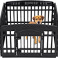 IRIS USA Dog Playpen, Exercise Pet Playpen with Door for Small & Medium Dogs, 4-Panel, 24" H, Black