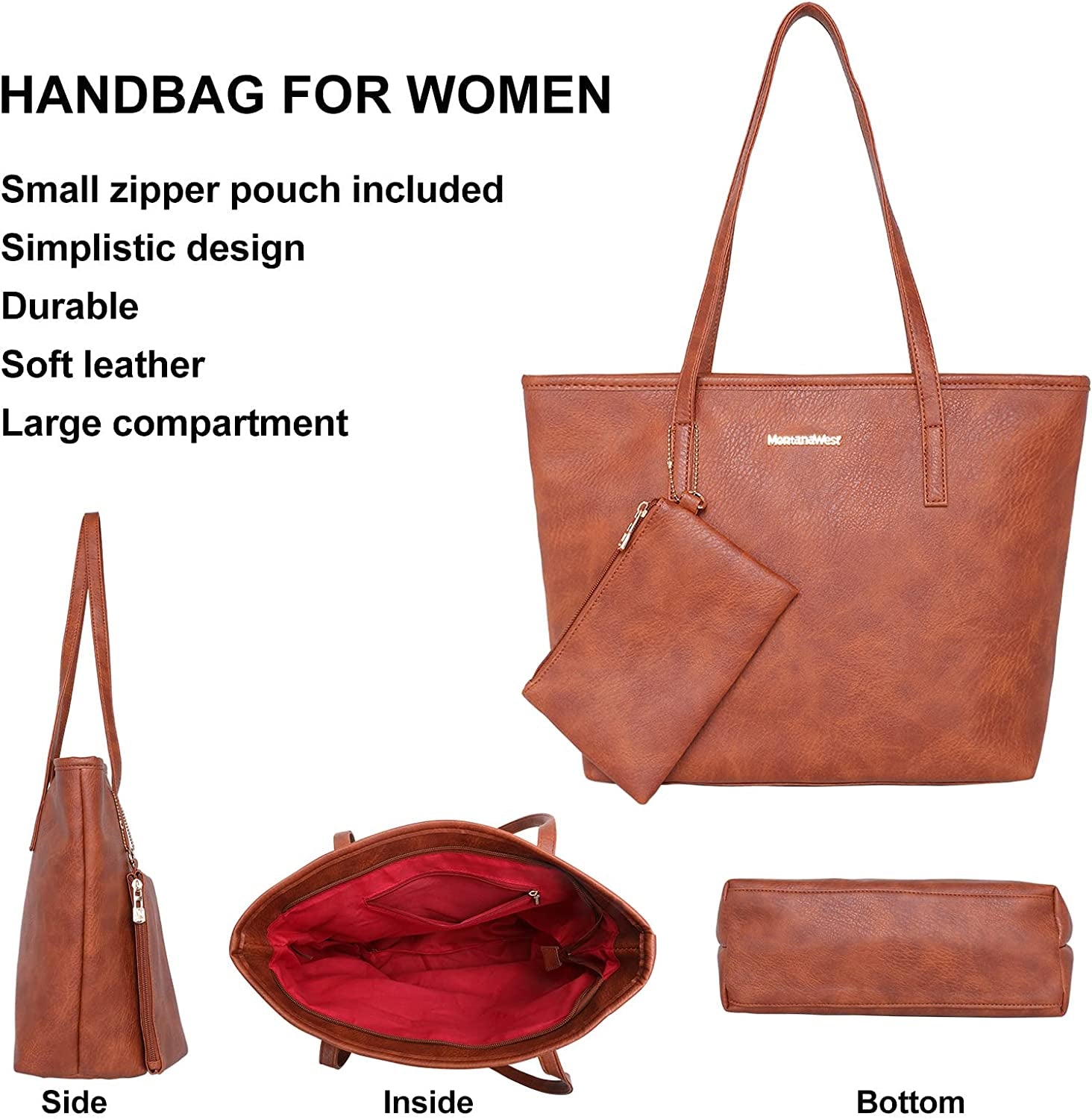 Tote Bags Vegan Leather Purses and Handbags for Women Top Handle Ladies Shoulder Bags